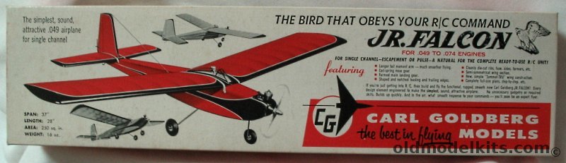 Carl Goldberg Models Jr. Falcon - 37 inch Wingspan RC Aircraft, G18-395 plastic model kit
